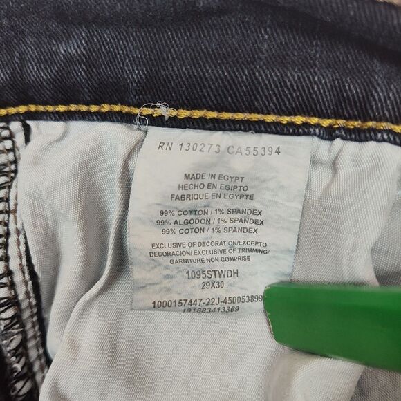 Wrangler Jeans Men's Size 29 x 30 Dark Wash Blue Straight Leg - Picture 9 of 10